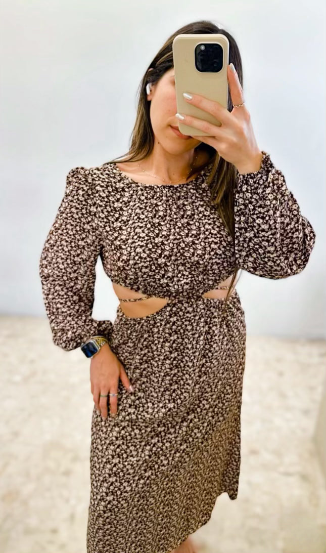 Cut-out Midi Dress