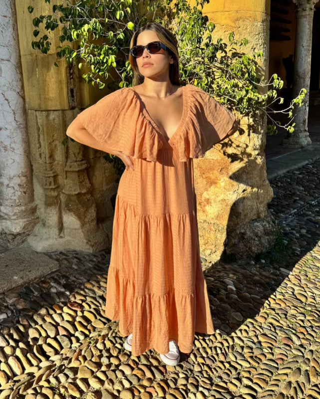 Apricot Maxi Dress