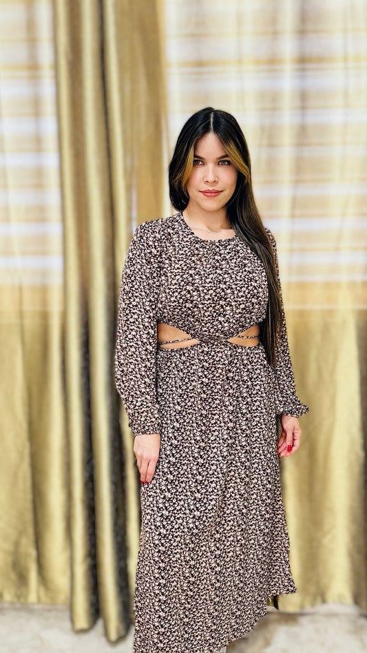 Cut-out Midi Dress