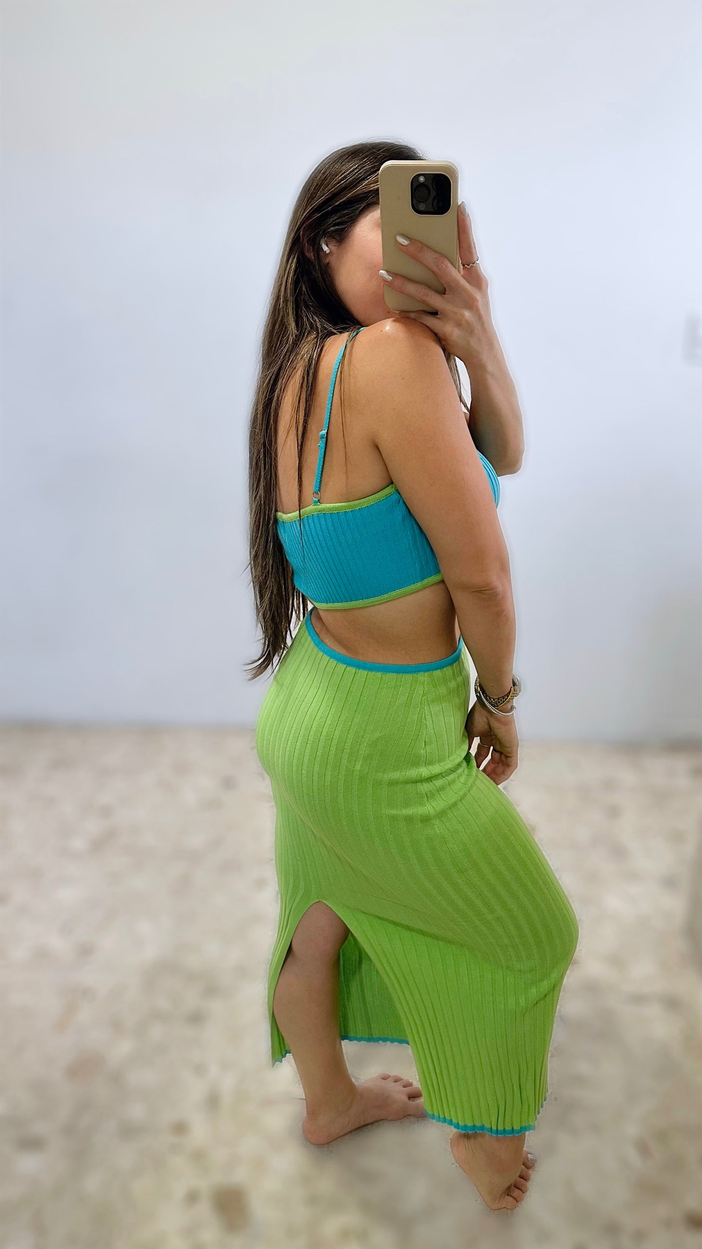 Aqua Midi Dress