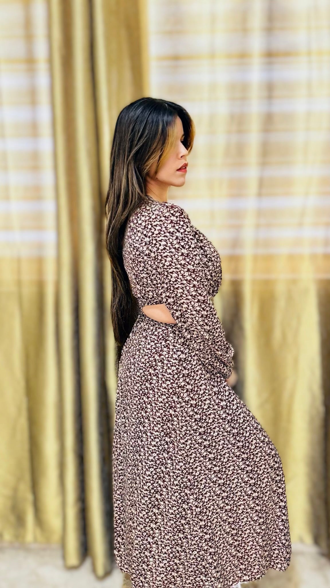 Cut-out Midi Dress