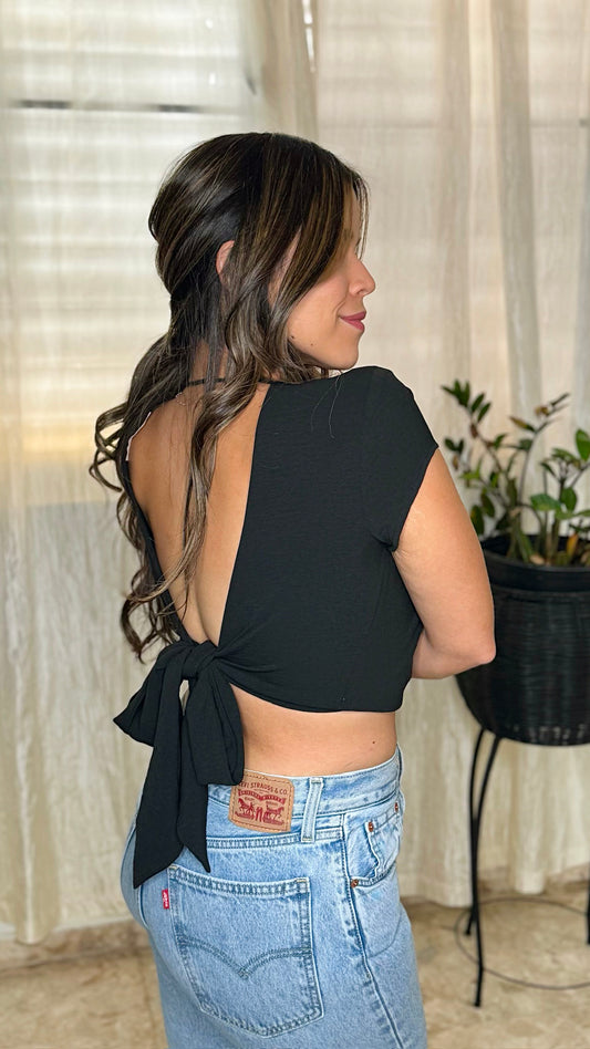 Solid Black Top