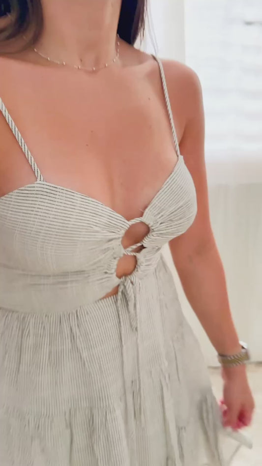 Stripped Linen Dress